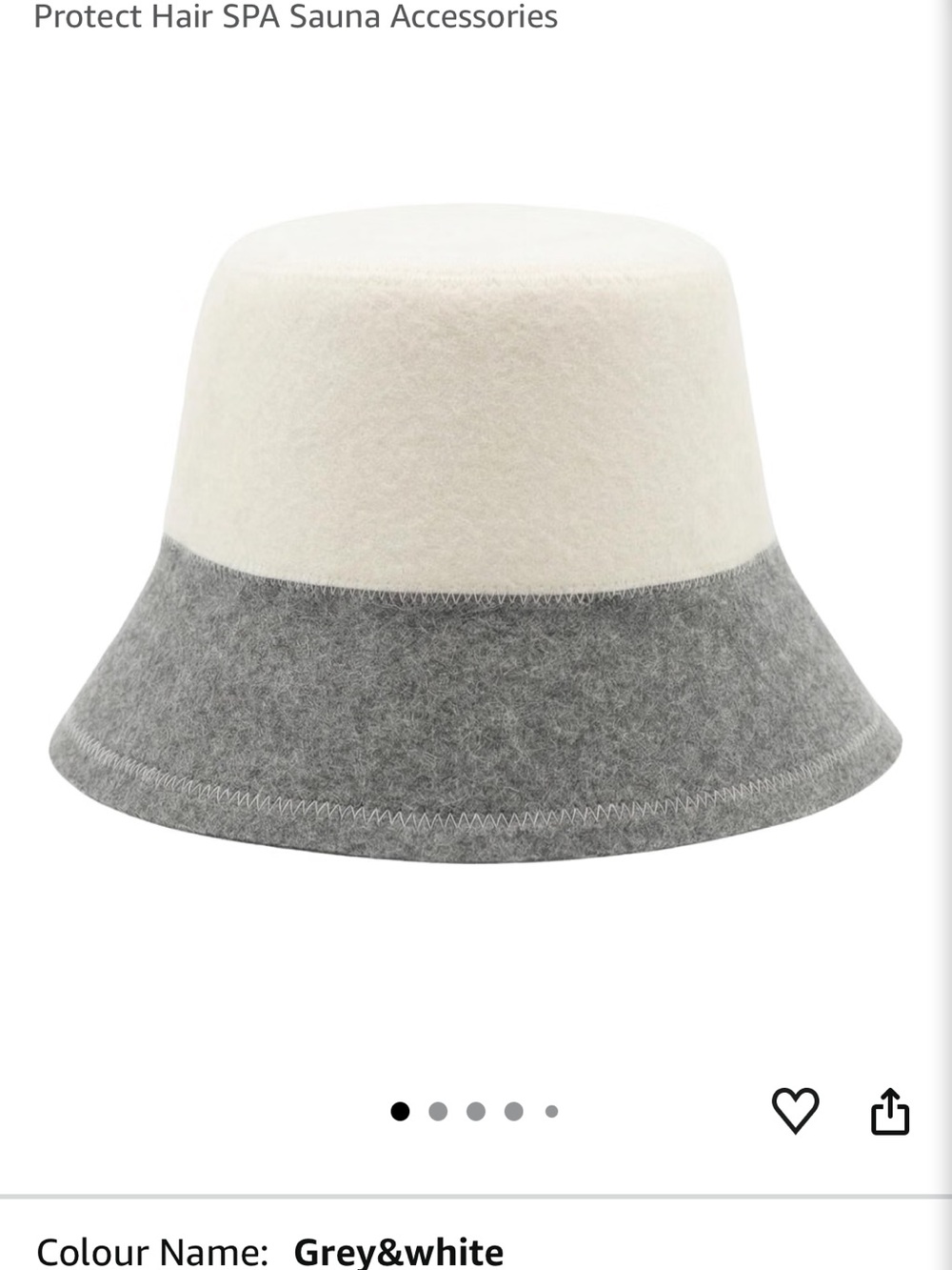 100% Wool sauna hat-  never used